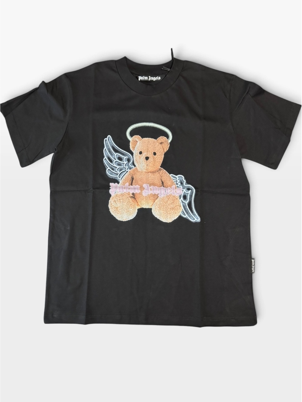 Palm Angels Black teddy angel graphic T-shirt